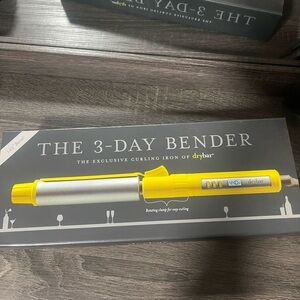 Drybar 3-Day Bender Curling Iron - Yellow and Silver